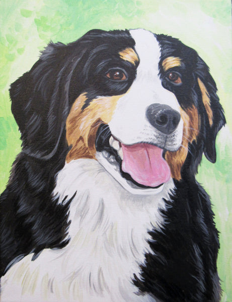 Custom Pet Portrait Painting by Lyle Lopez